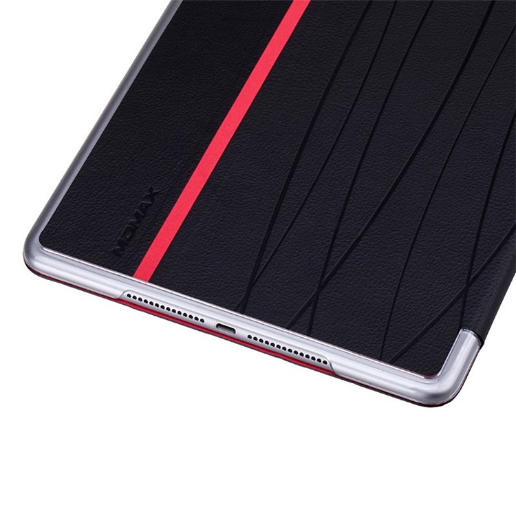 MOMAX Be Elite Lines Pattern Tri-fold Stand Smart Leather Case for iPad Air 2 - Black-9