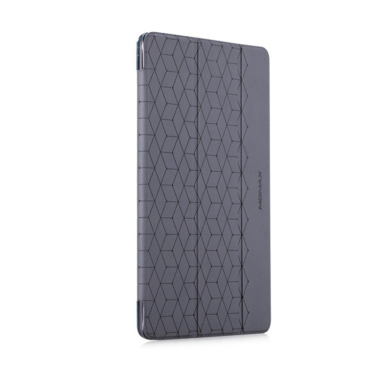 MOMAX Be Elite Cube Pattern Tri-fold Stand Smart Leather Cover for iPad Air 2 - Grey-2