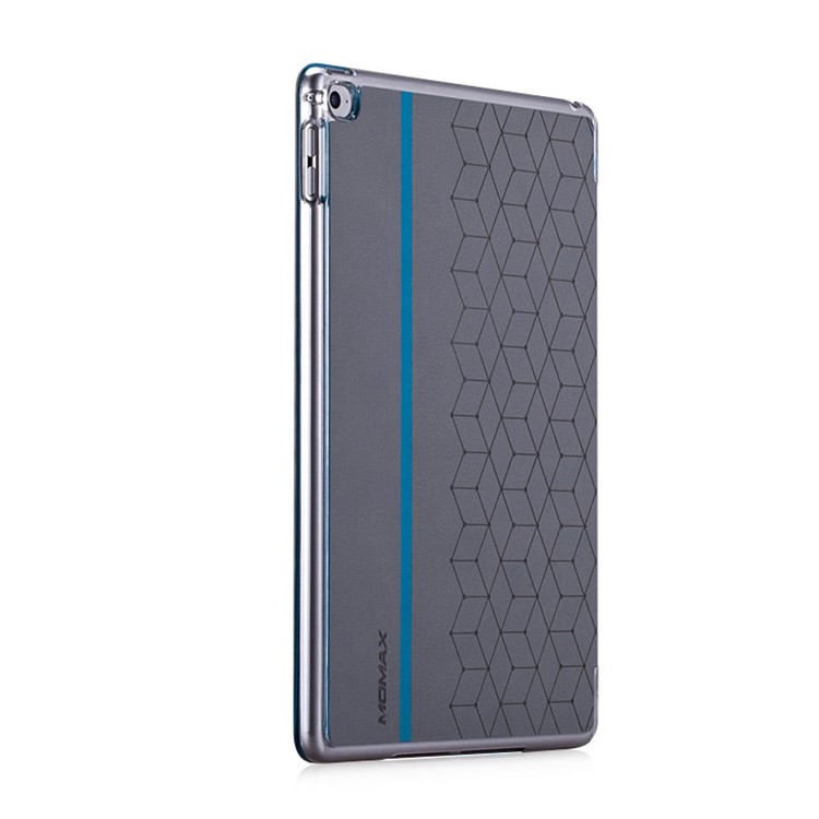 MOMAX Be Elite Cube Pattern Tri-fold Stand Smart Leather Cover for iPad Air 2 - Grey-3