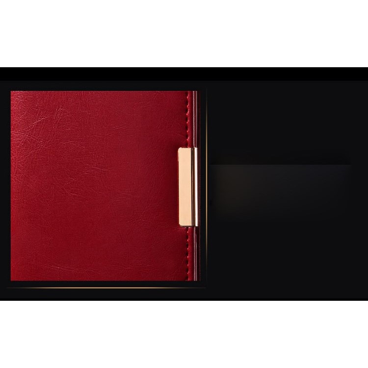 KLD Royale II Series for iPhone SE 5s 5 Genuine Full Grain Leather Stand Case Card Holder - Red-4