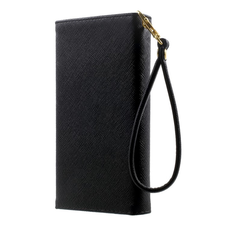Multiple Slots Wallet Leather Case Pouch for iPhone 7 Plus/ 6 Plus/ 6s Plus, Galaxy Note 4 Etc, Size: 16.5 x 8cm - Black-4