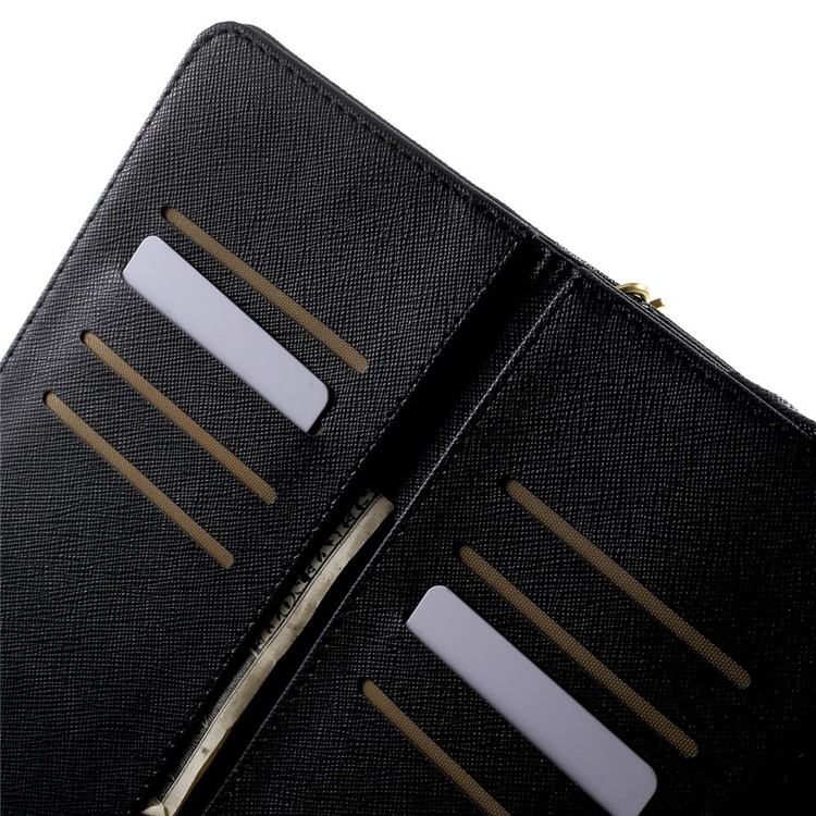 Multiple Slots Wallet Leather Case Pouch for iPhone 7 Plus/ 6 Plus/ 6s Plus, Galaxy Note 4 Etc, Size: 16.5 x 8cm - Black-7