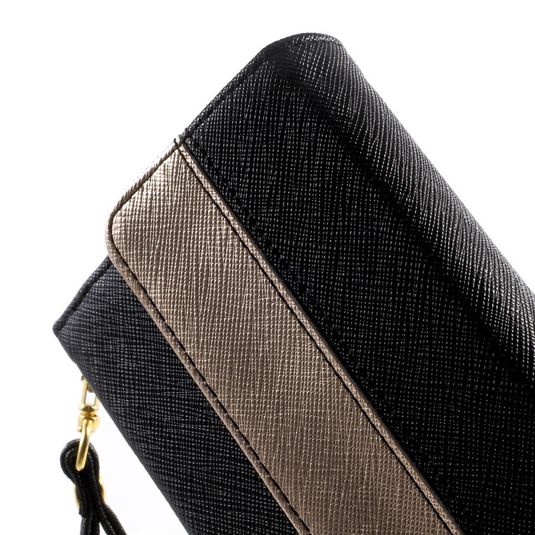 Multiple Slots Wallet Leather Case Pouch for iPhone 7 Plus/ 6 Plus/ 6s Plus, Galaxy Note 4 Etc, Size: 16.5 x 8cm - Black-8