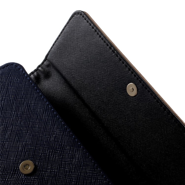 Multiple Slots Leather Pouch Wallet for iPhone 6 Plus / 6s Plus, Galaxy Note 4 Etc, Size: 16.5 x 8cm - Dark Blue-7