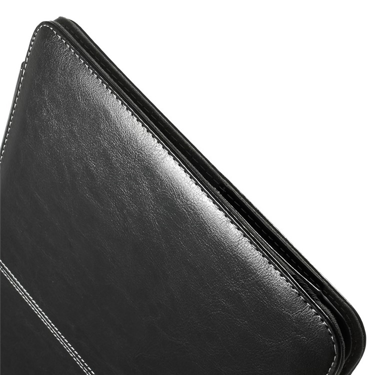 Étui de Protection en Cuir Crazy Horse Pour MacBook Air 13,3 Pouces - le Noir