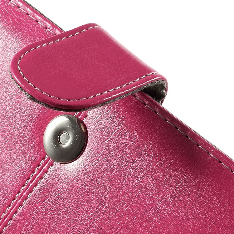 Crazy Horse Leather Protective Case for MacBook Air 13.3 inch - Rose-5