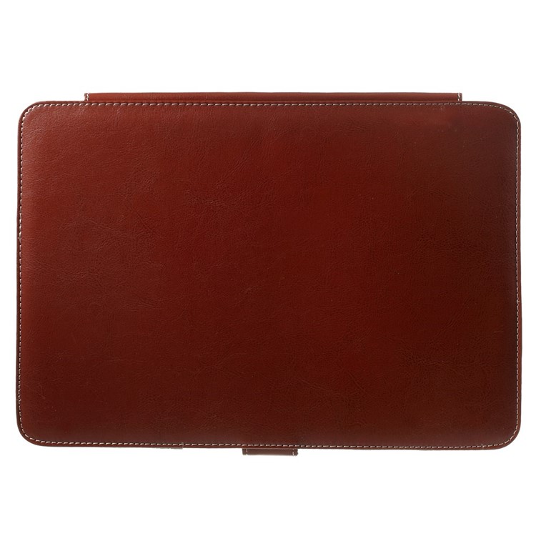 Crazy Horse Leather Protective Shell for MacBook Air 13.3 inch - Brown-2