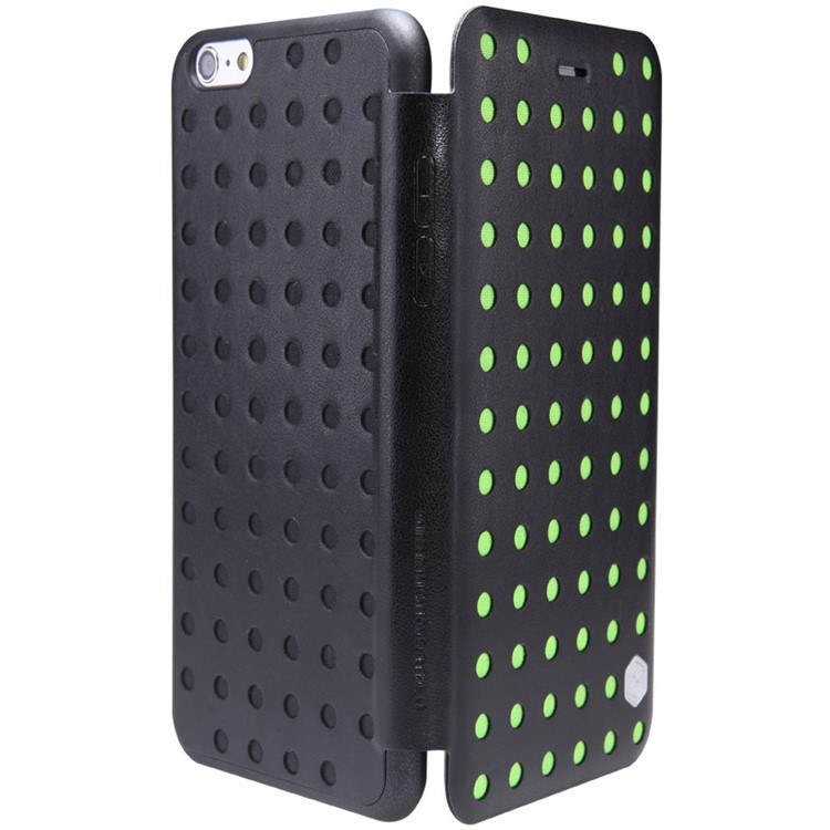 NILLKIN Pop Series Polka Dots Pattern Leather Case Cover w/ Card Holder for iPhone 6 Plus / 6s Plus - Green-3