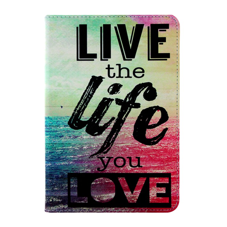 Quote Live the Life You Love Leather Case for iPad Mini / Mini 2 / Mini 3 w/ Stand-2