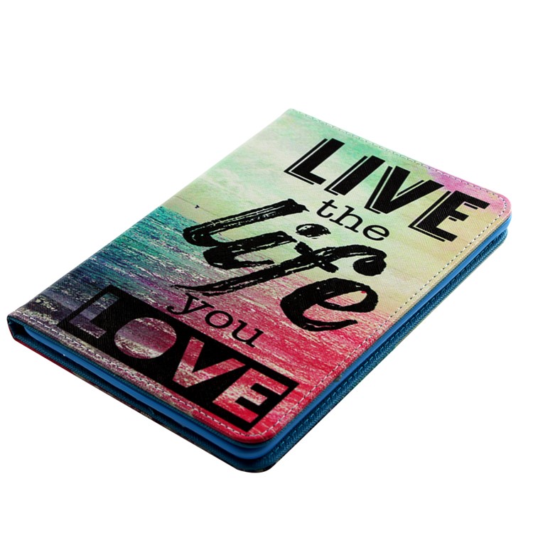 Quote Live the Life You Love Leather Case for iPad Mini / Mini 2 / Mini 3 w/ Stand-6