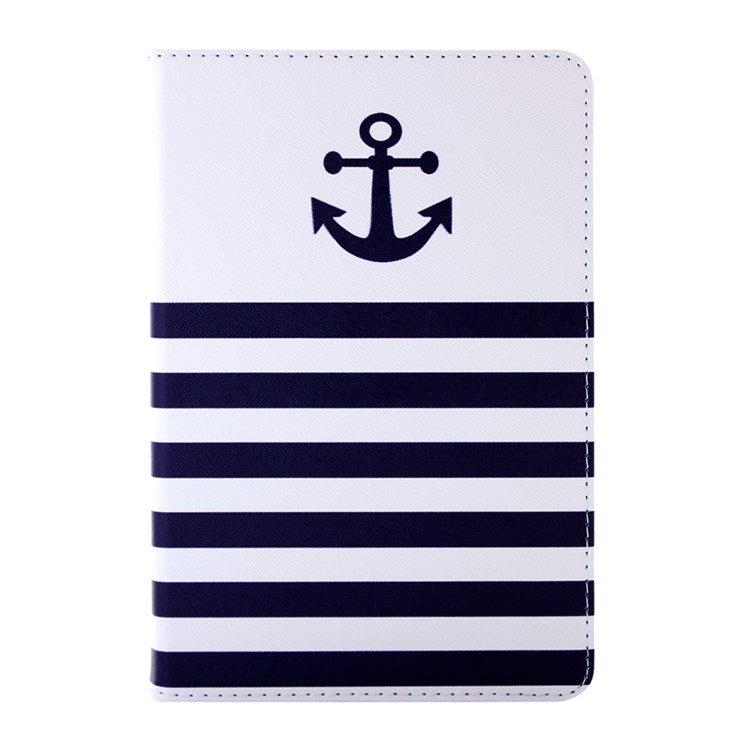 Anchor & Stripes Flip Leather Case for iPad Mini / Mini 2 / Mini 3 w/ Stand-2