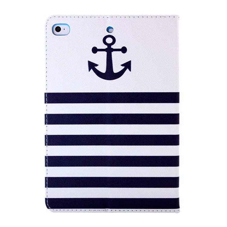 Anchor & Stripes Flip Leather Case for iPad Mini / Mini 2 / Mini 3 w/ Stand-3
