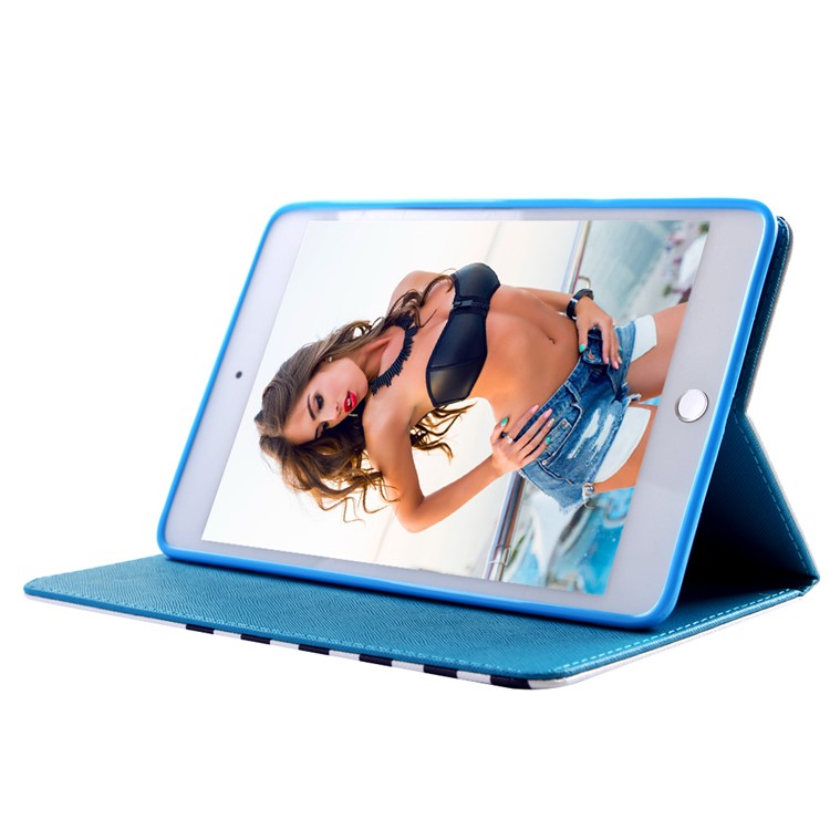 Anchor & Stripes Flip Leather Case for iPad Mini / Mini 2 / Mini 3 w/ Stand-5