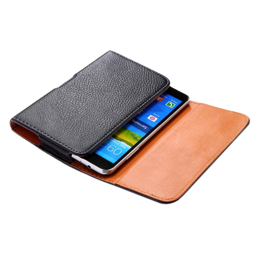 Lychee Texture Hidden Magnetic Flip Waistband Holster for iPhone 8 Plus/7 Plus/ Galaxy Note 8 - Black-3