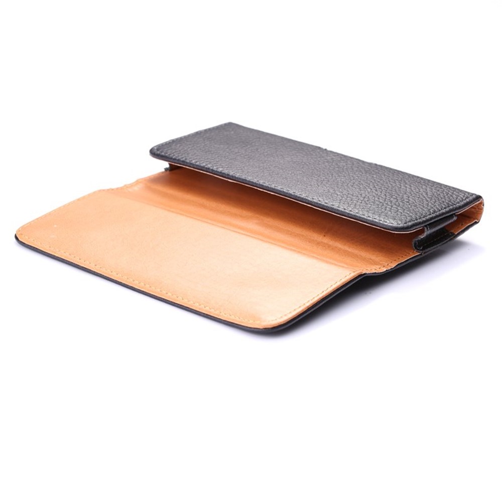 Lychee Texture Hidden Magnetic Flip Waistband Holster for iPhone 8 Plus/7 Plus/ Galaxy Note 8 - Black-4