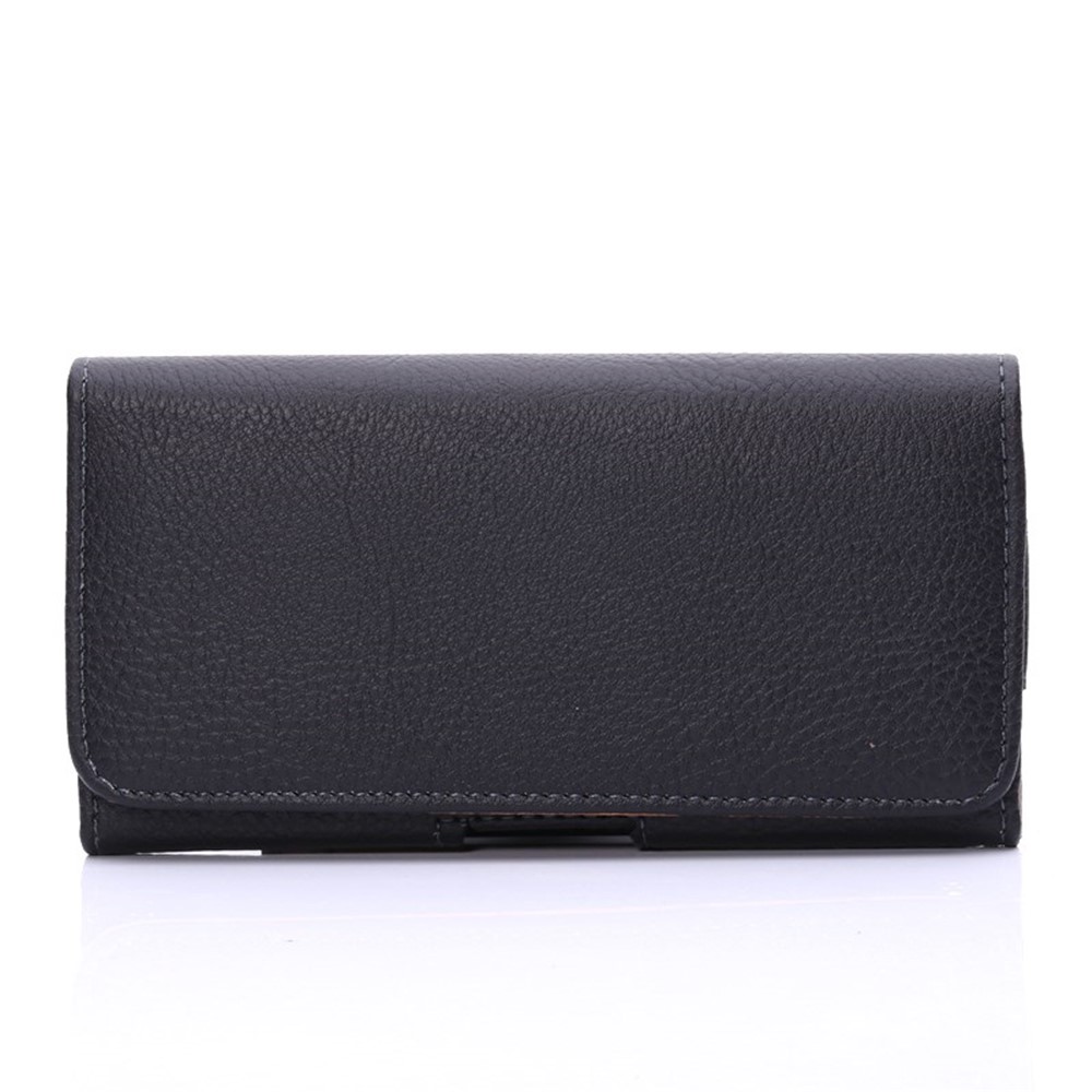 Lychee Texture Hidden Magnetic Flip Waistband Holster for iPhone 8 Plus/7 Plus/ Galaxy Note 8 - Black-5