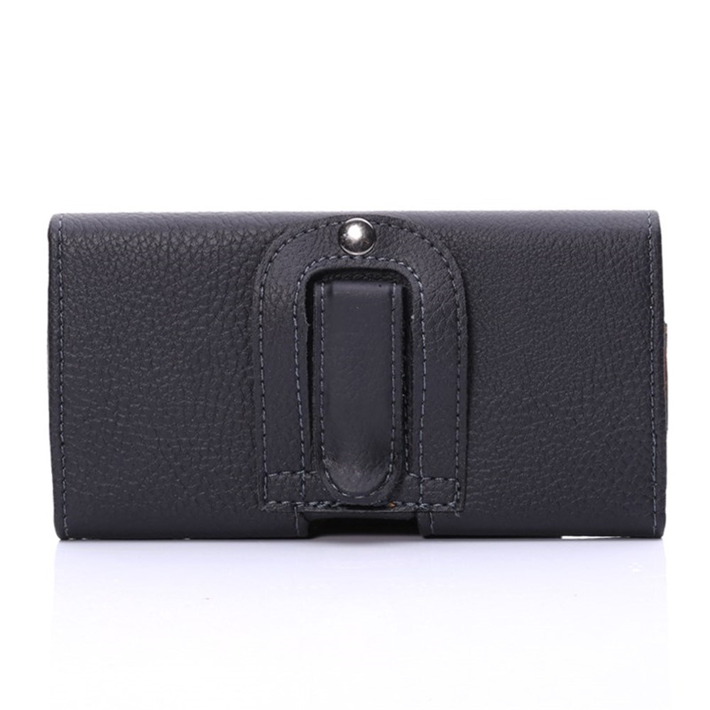 Lychee Texture Hidden Magnetic Flip Waistband Holster for iPhone 8 Plus/7 Plus/ Galaxy Note 8 - Black-6