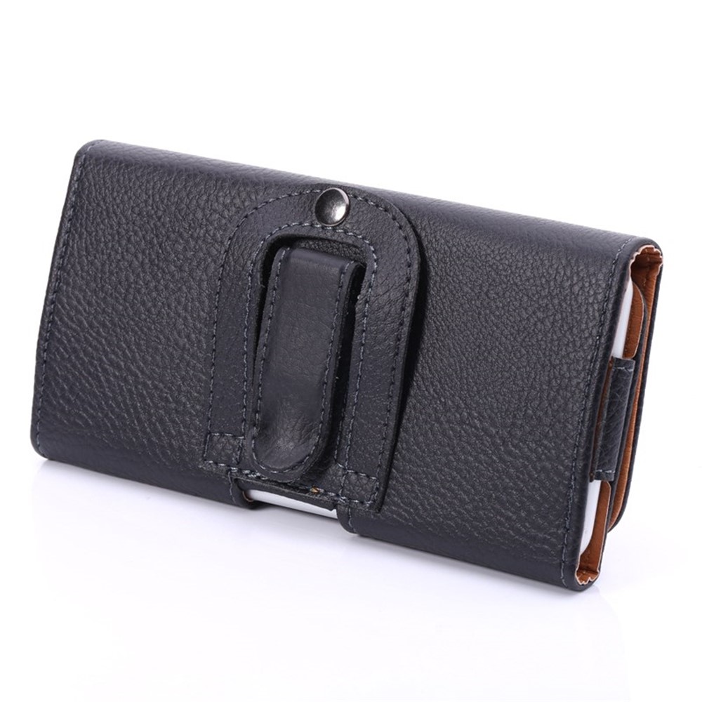 Lychee Texture Hidden Magnetic Flip Waistband Holster for iPhone 8 Plus/7 Plus/ Galaxy Note 8 - Black-7