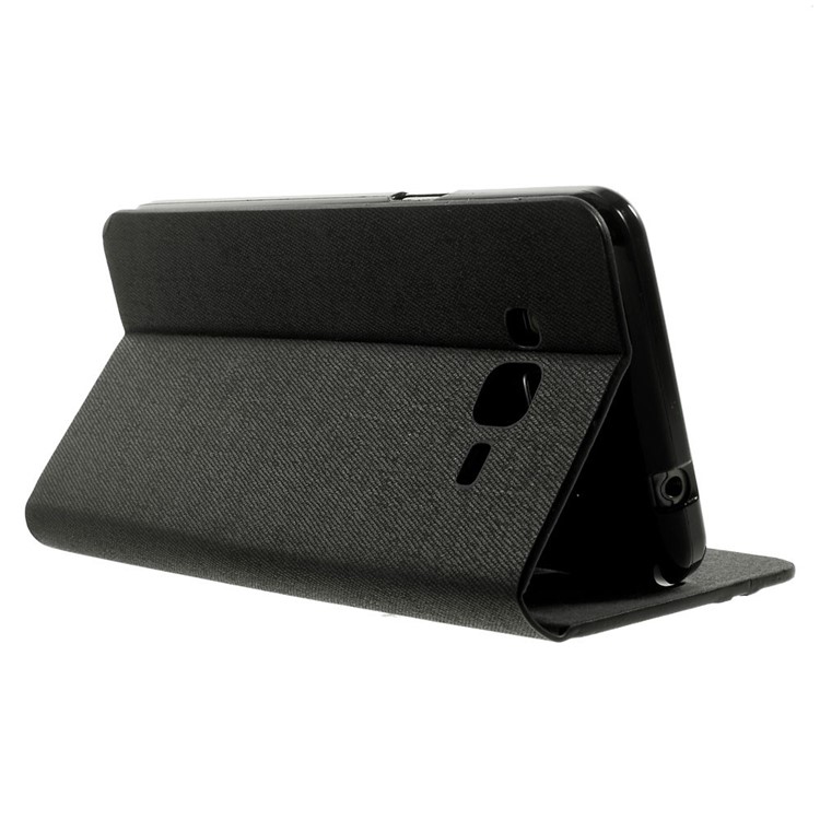 Two-color Folio Leather Stand Case for Samsung Galaxy Grand Prime SM-G530H - Black-4