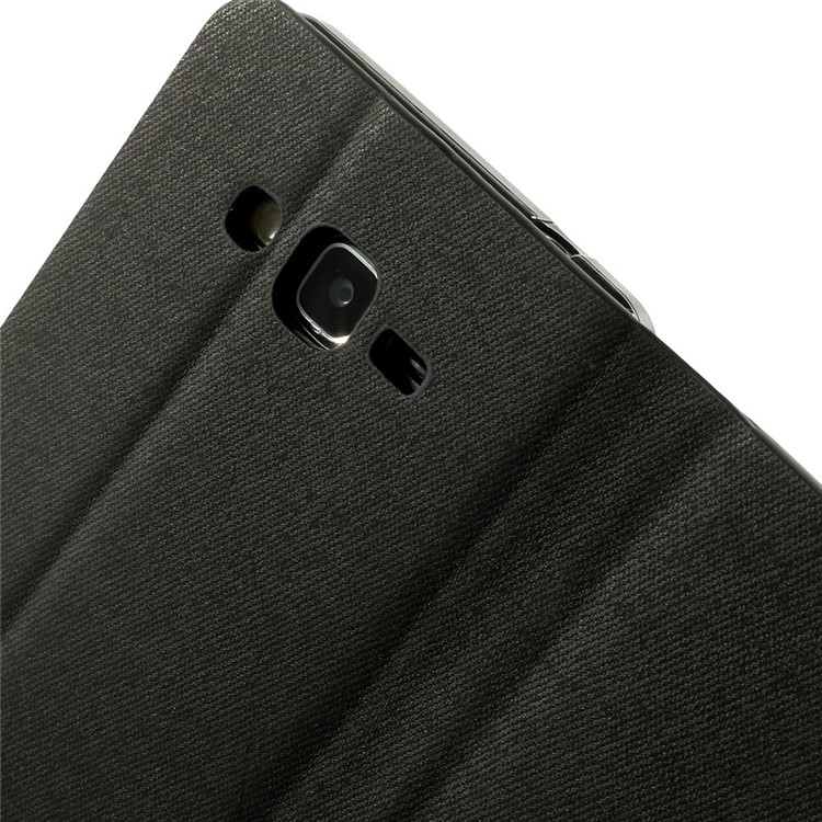 Two-color Folio Leather Stand Case for Samsung Galaxy Grand Prime SM-G530H - Black-7