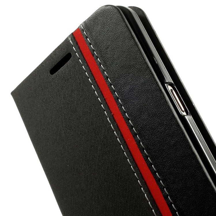Two-color Folio Leather Stand Case for Samsung Galaxy Grand Prime SM-G530H - Black-8