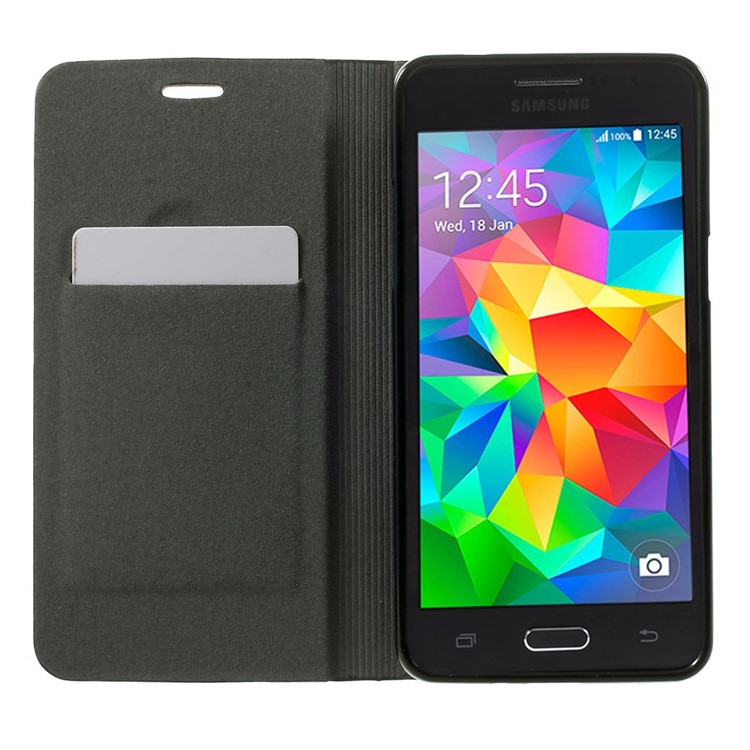 For Samsung Galaxy Grand Prime SM-G530H Two-color Folio Leather Stand Case Cover - Red-5