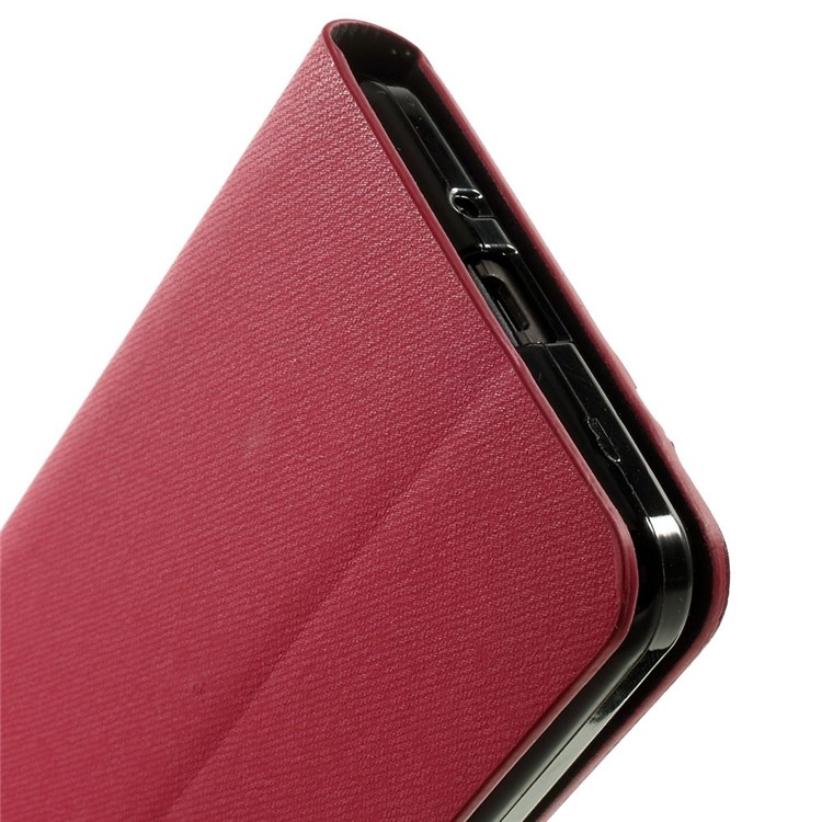 For Samsung Galaxy Grand Prime SM-G530H Two-color Folio Leather Stand Case Cover - Red-8