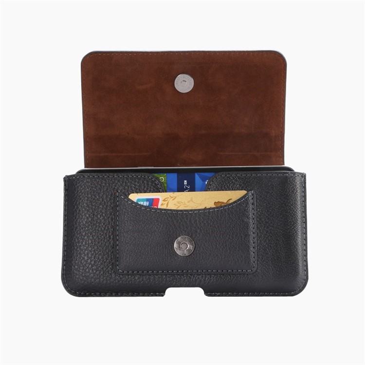 Lychee Texture Universal Waistband Holster for iPhone 8 Plus / Samsung Galaxy S9 /S9+ Etc, Size: 17.5 x 9 x 1.6cm-3