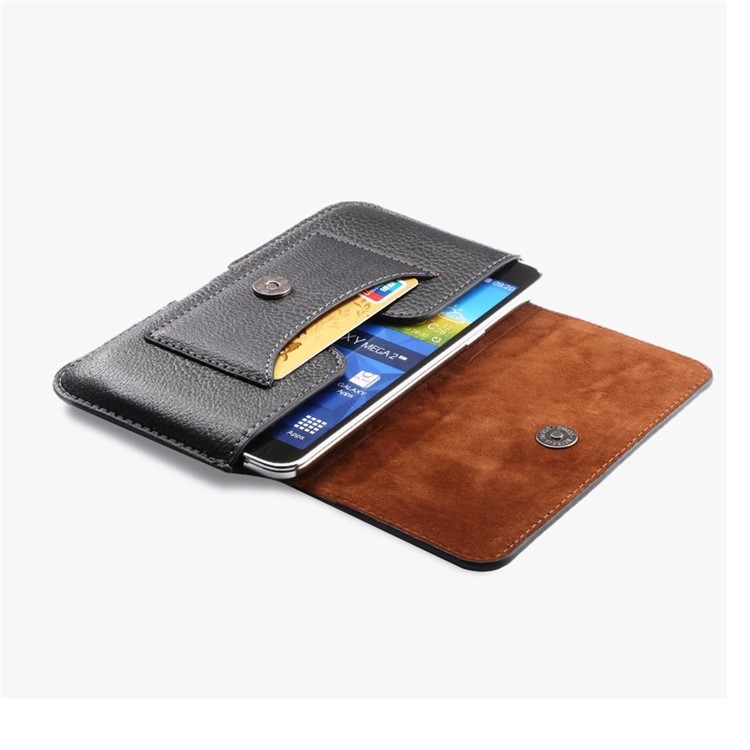 Lychee Texture Universal Waistband Holster for iPhone 8 Plus / Samsung Galaxy S9 /S9+ Etc, Size: 17.5 x 9 x 1.6cm-4