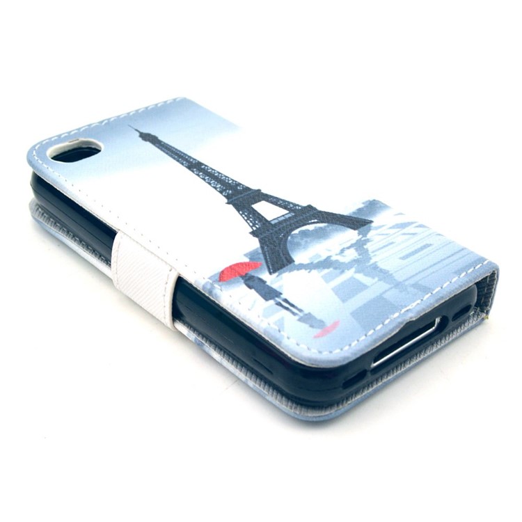 Folio Stand Leather Protective Case Wallet for iPhone 4 4s - Eiffel Tower-4