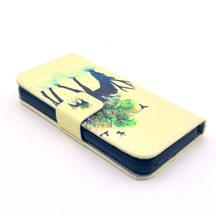 Unique Deer Wallet Leather Stand Case for iPhone SE 5s 5-3