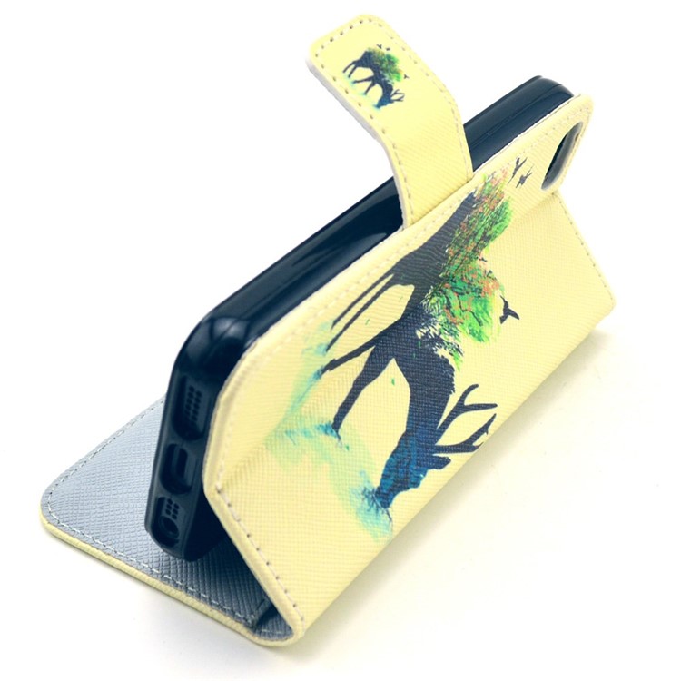 Unique Deer Wallet Leather Stand Case for iPhone SE 5s 5-7