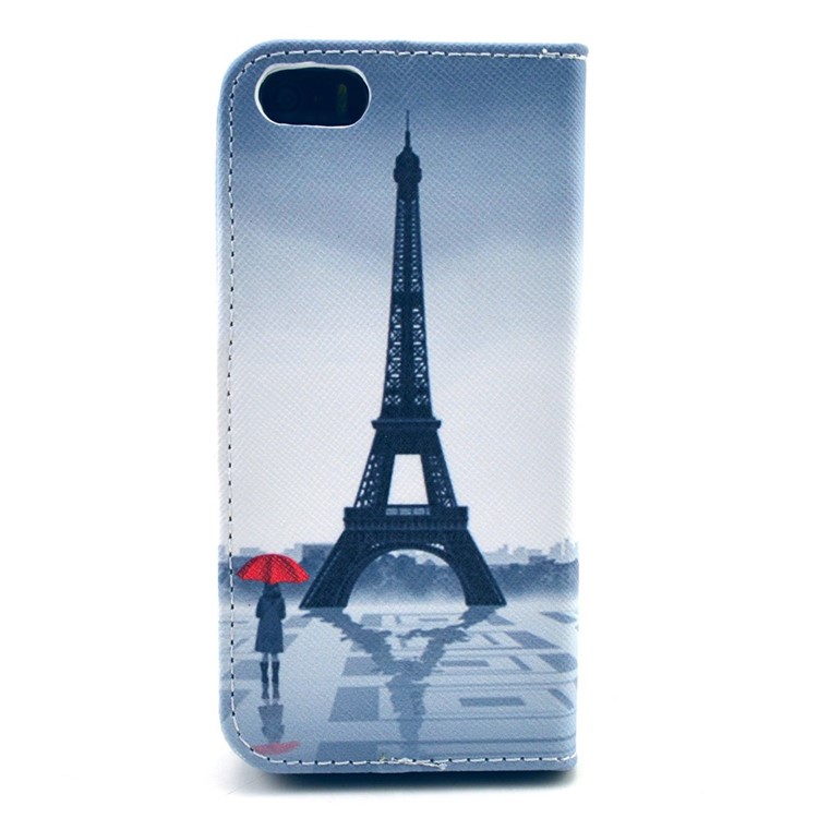 Eiffel Tower Wallet Leather Stand Case Cover for iPhone SE 5s 5-2