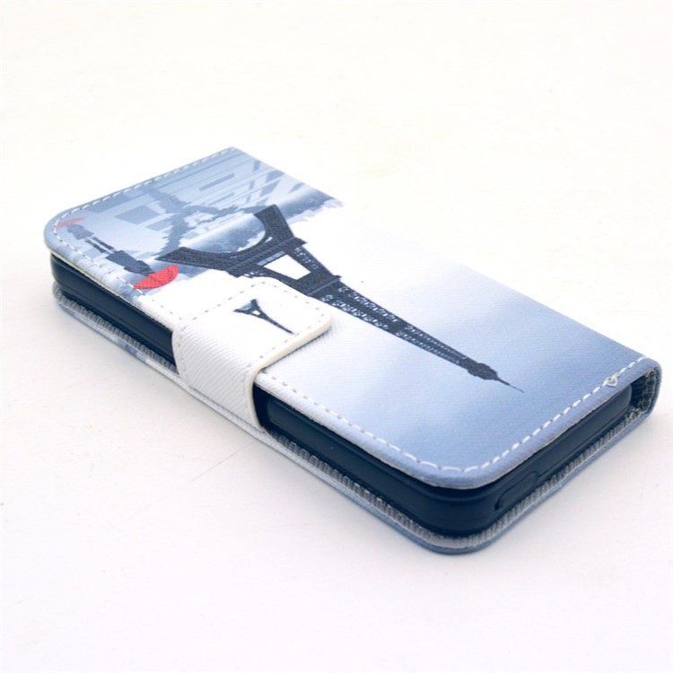 Eiffel Tower Wallet Leather Stand Case Cover for iPhone SE 5s 5-3