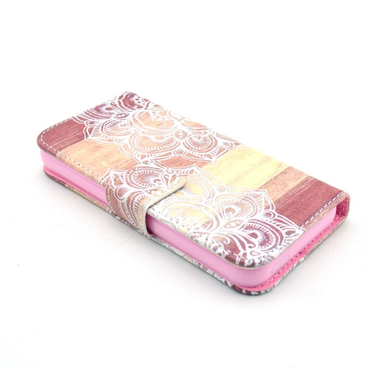Henna Mandala Flowers Leather Magnetic Case w/ Stand for iPhone SE 5s 5-3