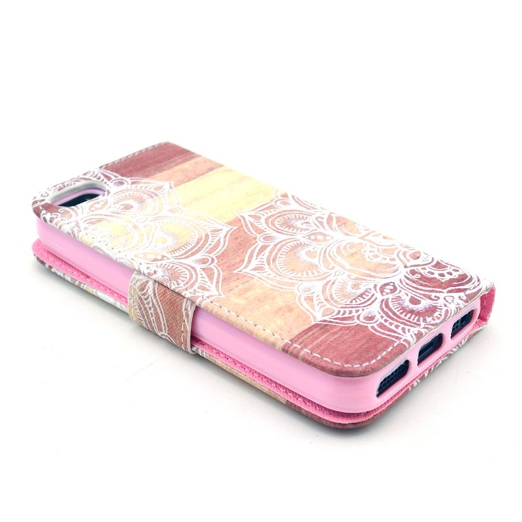 Henna Mandala Flowers Leather Magnetic Case w/ Stand for iPhone SE 5s 5-4