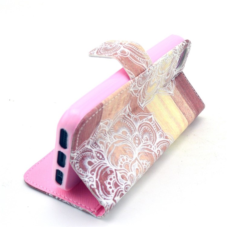 Henna Mandala Flowers Leather Magnetic Case w/ Stand for iPhone SE 5s 5-6