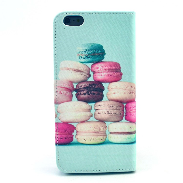 Colorful Macarons Pattern Magnetic Flip Leather Cover for iPhone 6 Plus / 6s Plus w/ Stand-2