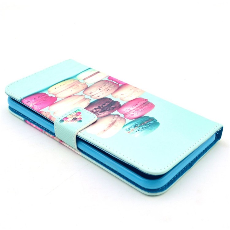 Colorful Macarons Pattern Magnetic Flip Leather Cover for iPhone 6 Plus / 6s Plus w/ Stand-3