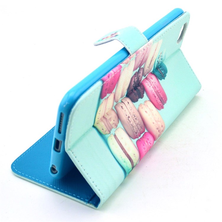 Colorful Macarons Pattern Magnetic Flip Leather Cover for iPhone 6 Plus / 6s Plus w/ Stand-6