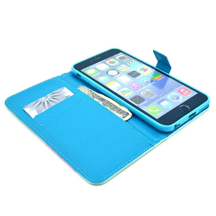 Colorful Macarons Pattern Magnetic Flip Leather Cover for iPhone 6 Plus / 6s Plus w/ Stand-7