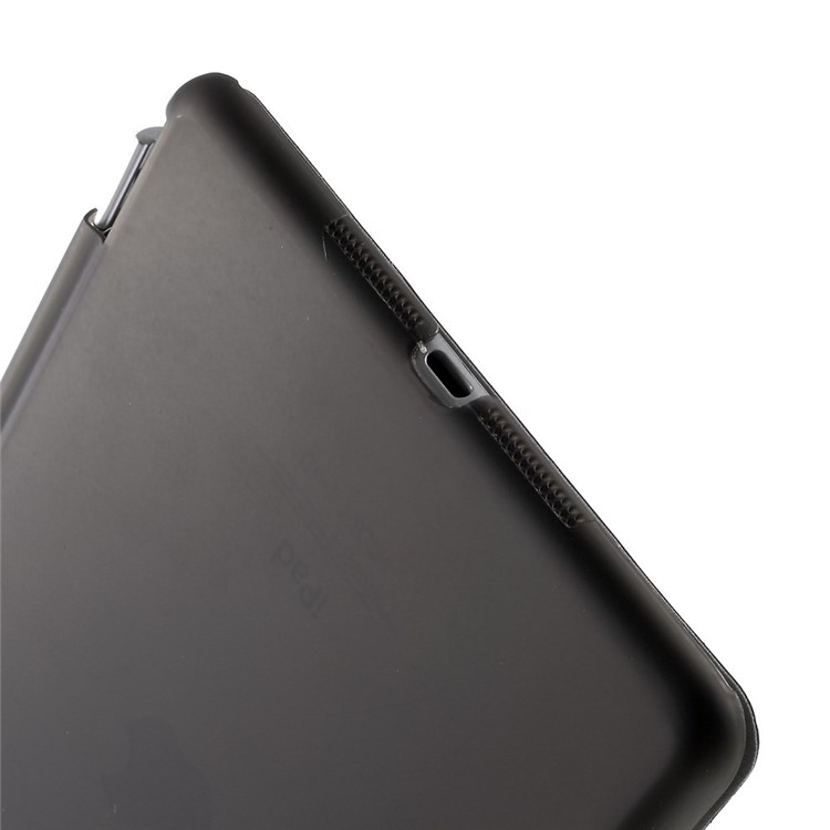 For iPad mini / mini 2 / mini 3 Smart Leather Tri-fold Cover + Back Companion PC Case - Black-10