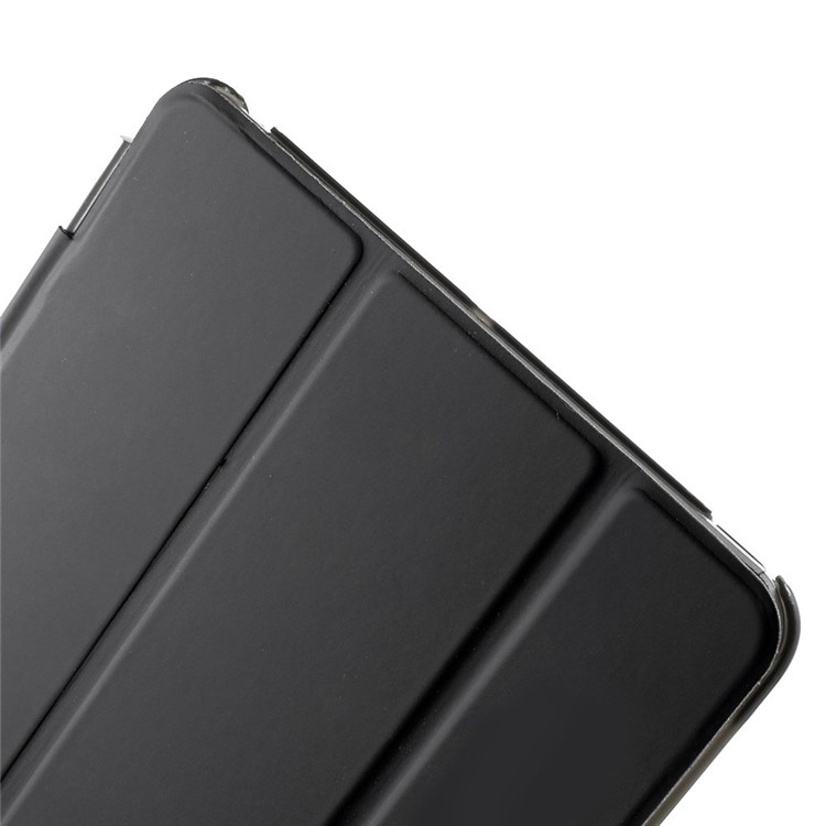 For iPad mini / mini 2 / mini 3 Smart Leather Tri-fold Cover + Back Companion PC Case - Black-8