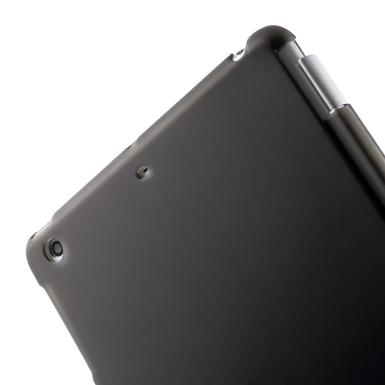 For iPad mini / mini 2 / mini 3 Smart Leather Tri-fold Cover + Back Companion PC Case - Black-9