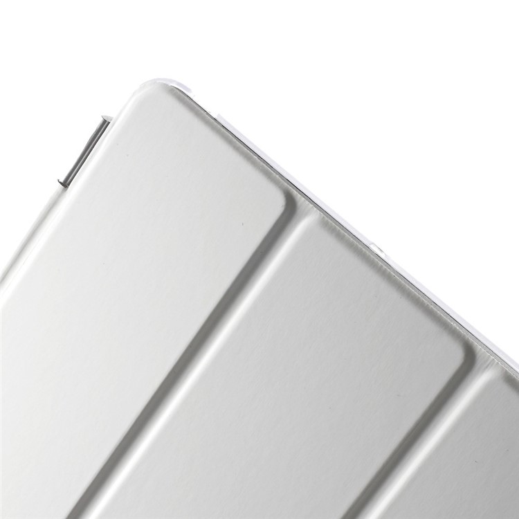 For iPad mini / mini 2 / mini 3 Tri-fold Smart Leather Cover + Back Companion PC Case - White-10
