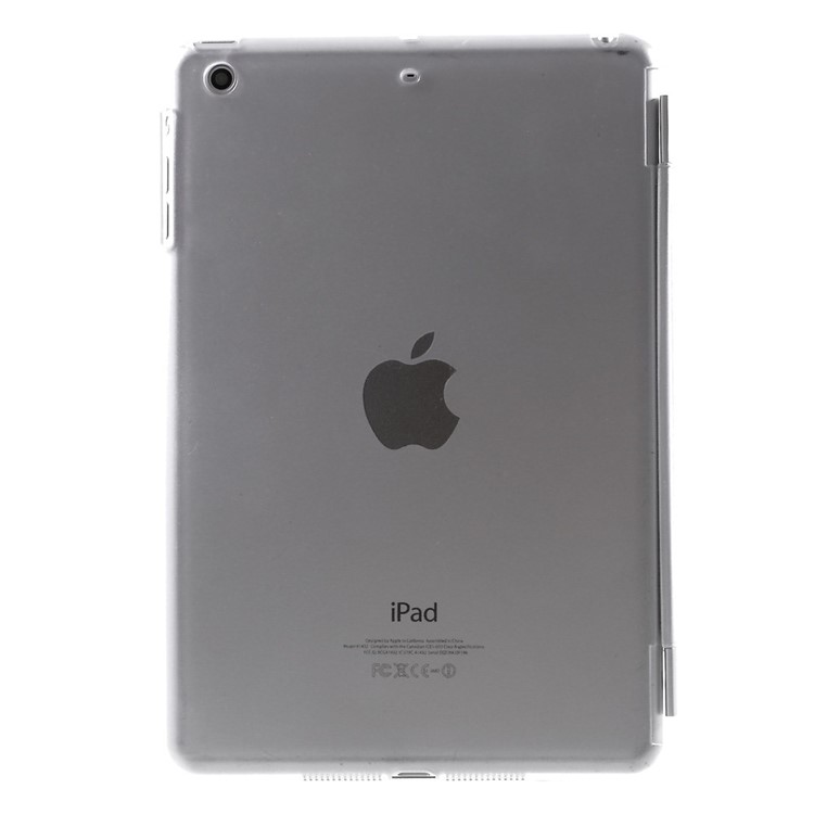 For iPad mini / mini 2 / mini 3 Tri-fold Smart Leather Cover + Back Companion PC Case - White-3