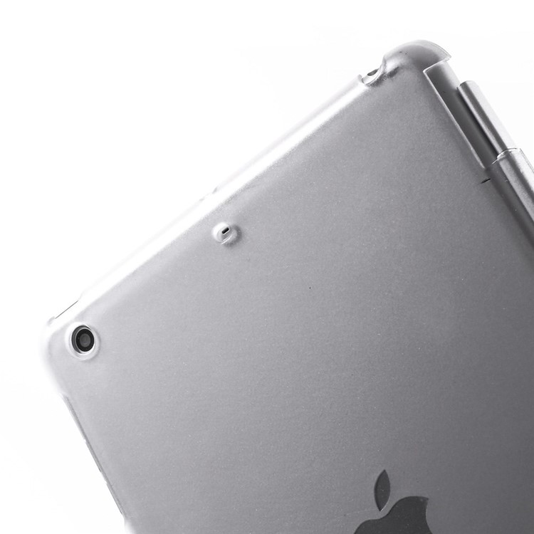For iPad mini / mini 2 / mini 3 Tri-fold Smart Leather Cover + Back Companion PC Case - White-8