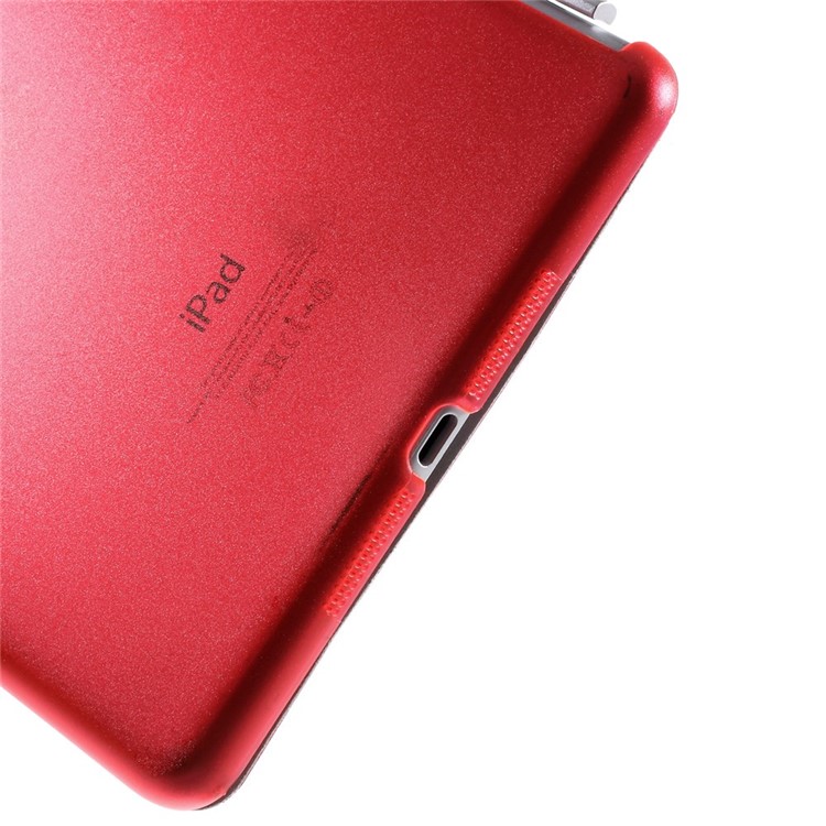 For iPad mini / mini 2 / mini 3 Tri-fold Smart Leather Cover + Companion PC Shell - Red-10