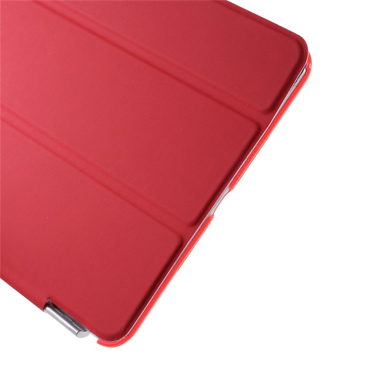 For iPad mini / mini 2 / mini 3 Tri-fold Smart Leather Cover + Companion PC Shell - Red-9