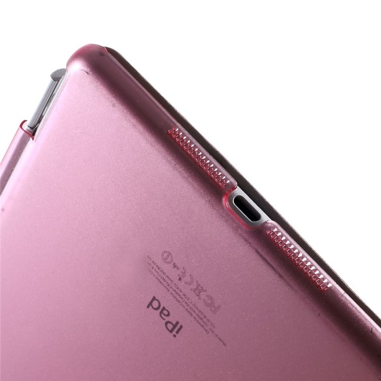 For iPad mini / mini 2 / mini 3 Tri-fold Smart Leather Cover + Back Plastic Case - Pink-10